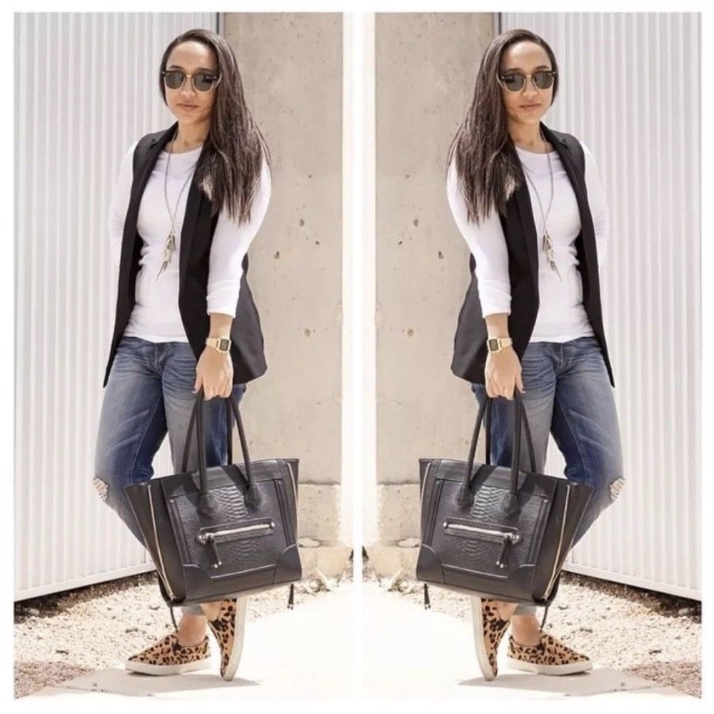 Zara Black Combination Waistcoat Sleeveless Vest - Picture 2 of 8